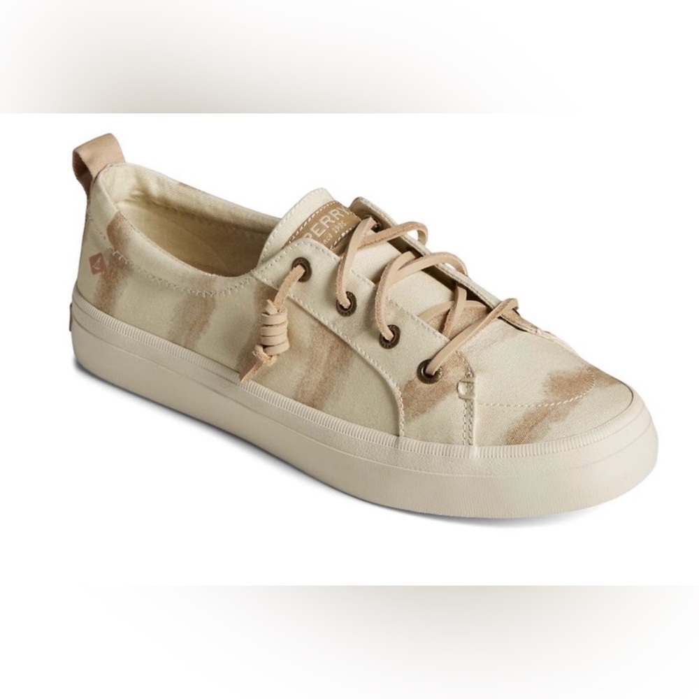 Sz 8.5 Women's Sperry Top-Sider Crest Vibe Sneaker Taupe Tie Dye
